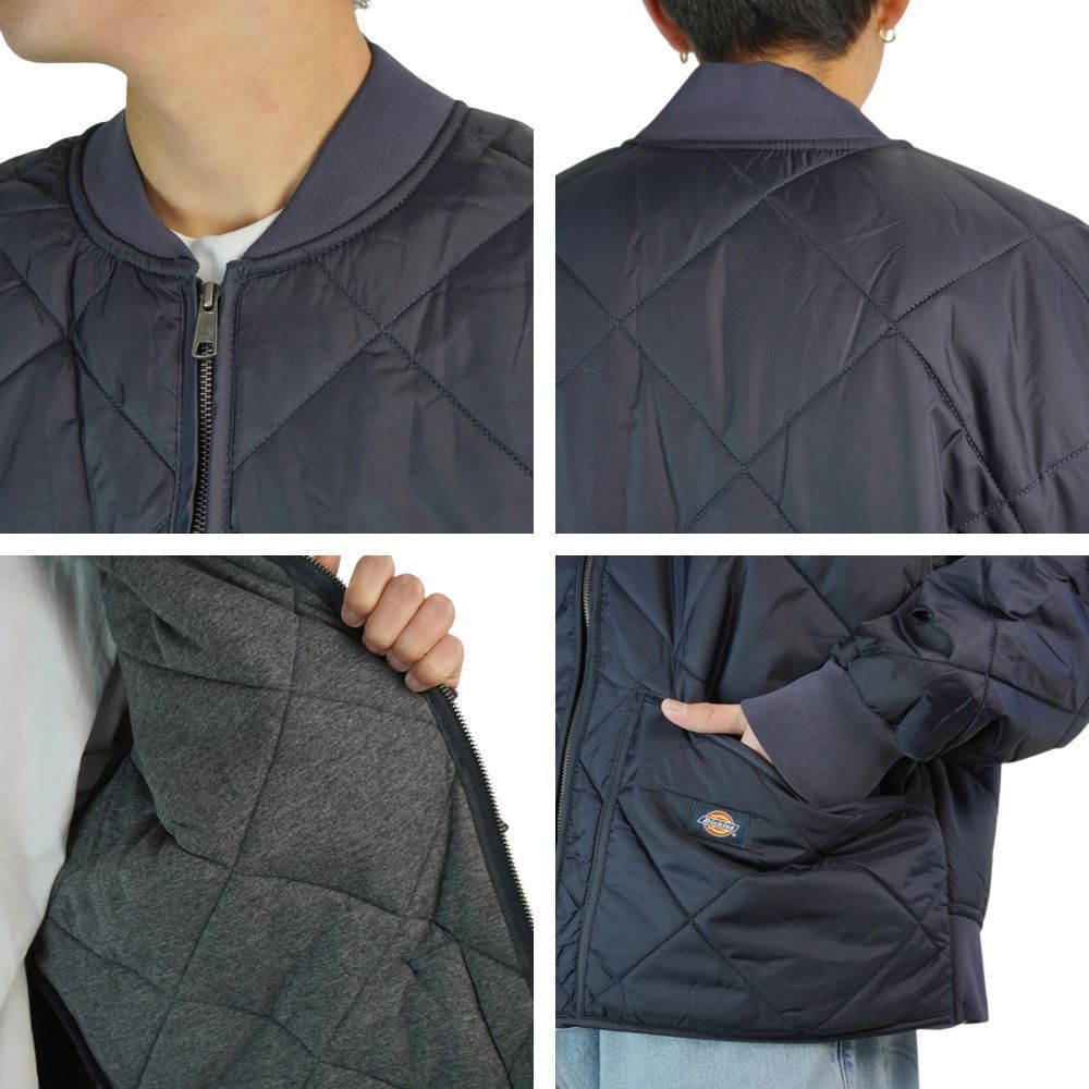 DICKIES ディッキーズメンズ ジャケット キルティング ブラック グレー 