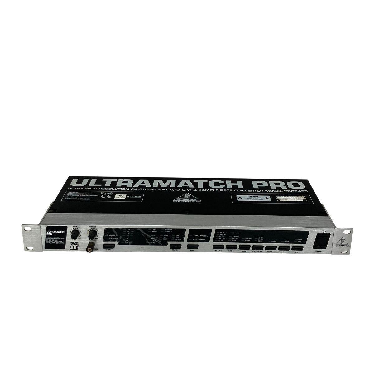 BEHRINGER SRC2496 Ultramatch Pro サンプリングレートコンバーター 音響機材 ジャンク S10630165