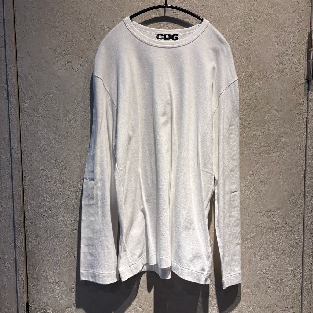 CDG COMME des GARCONS シーディージーコムデギャルソン ARM LOGO LONG T-SHIRT 長袖Tシャツ SZ-T035 ホワイト size L 代官山A11