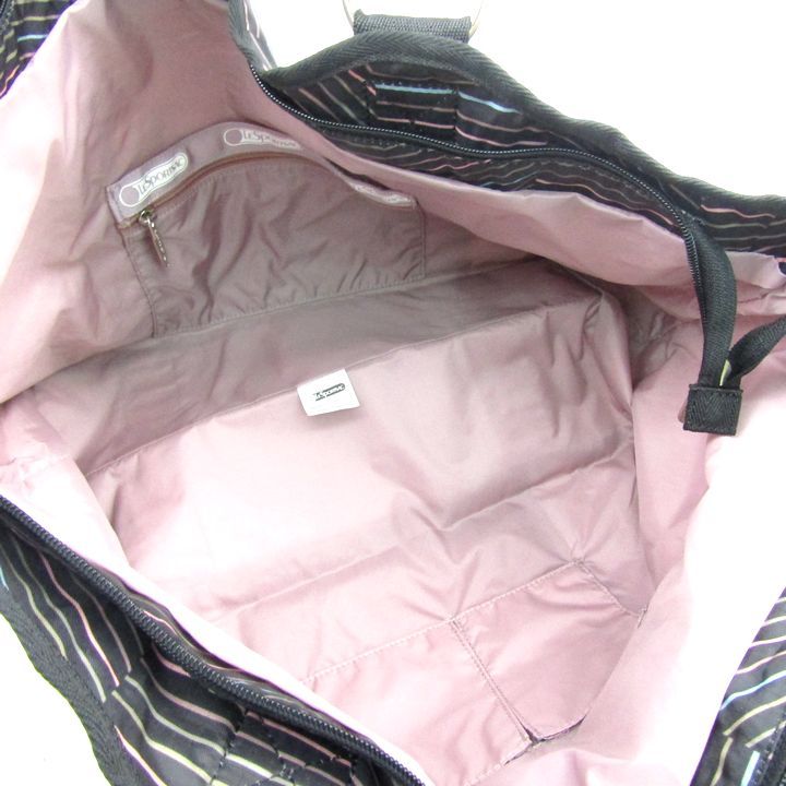 新品未使用 レスポートサックサック ストライプ ボストンバッグ 071K19