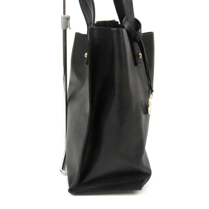 FURLA ブラック トートバッグ チャーム付き フルラ トートバッグ サリー 本革 レザー チャーム付 鞄 ブランド
