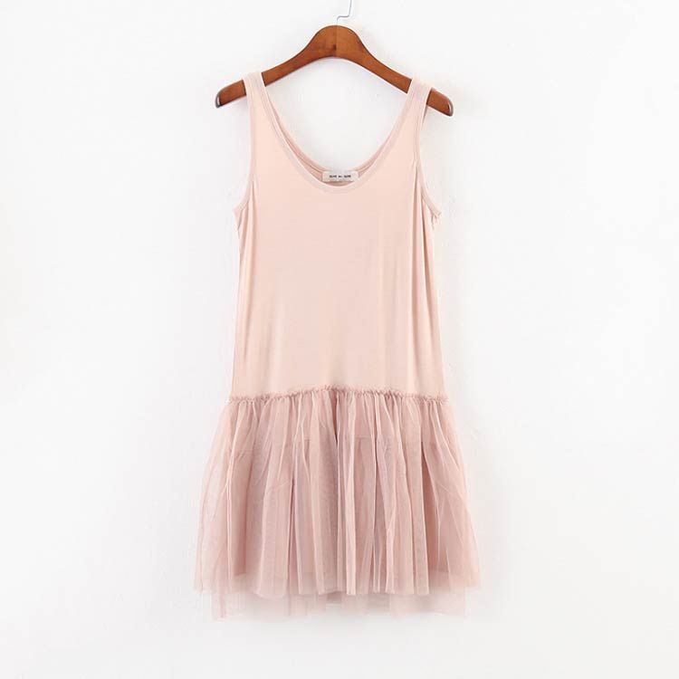 匿名配送・チュールレイヤードタンク 2タイプ チュール 切り替え