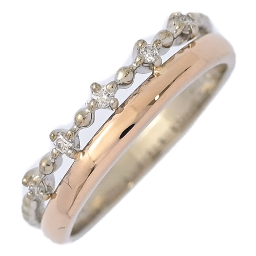 0 05 ct ダイヤモンドリング･指輪 K 18 P W 750 2 3 g 5号 45 サイズ直し可 ピンクゴールド ホワイトゴールド 翌日配送可 ♀ N レディース 595719