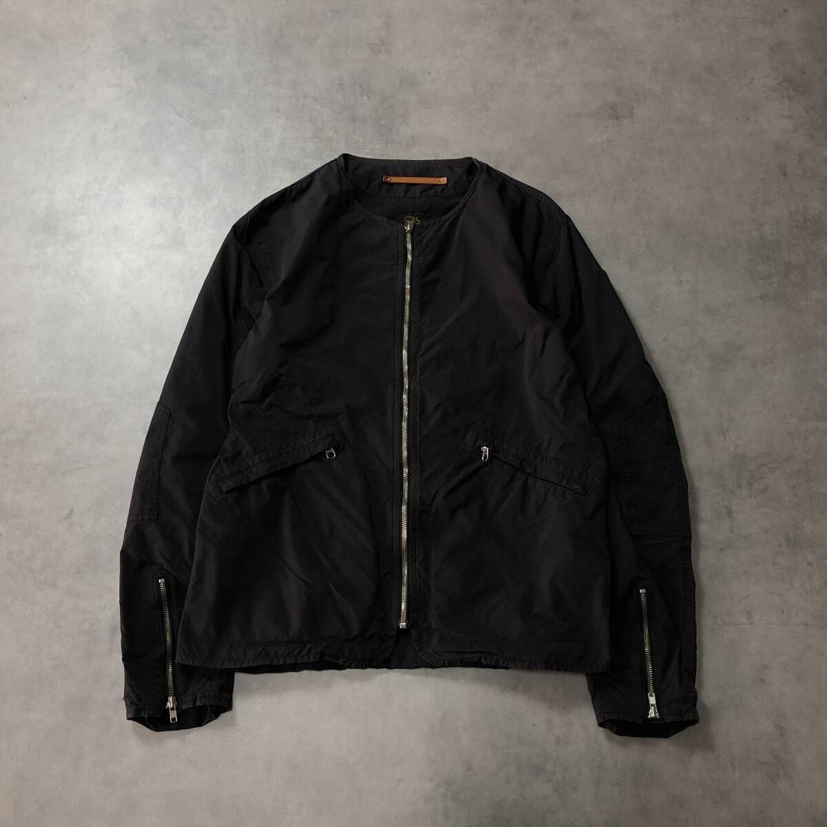 GQ4095 SCYE BASICS N P Light Taffeta Garment Dyed S 黒 サイベーシックス ノー ナイロンジャケット ジップアップブルゾン