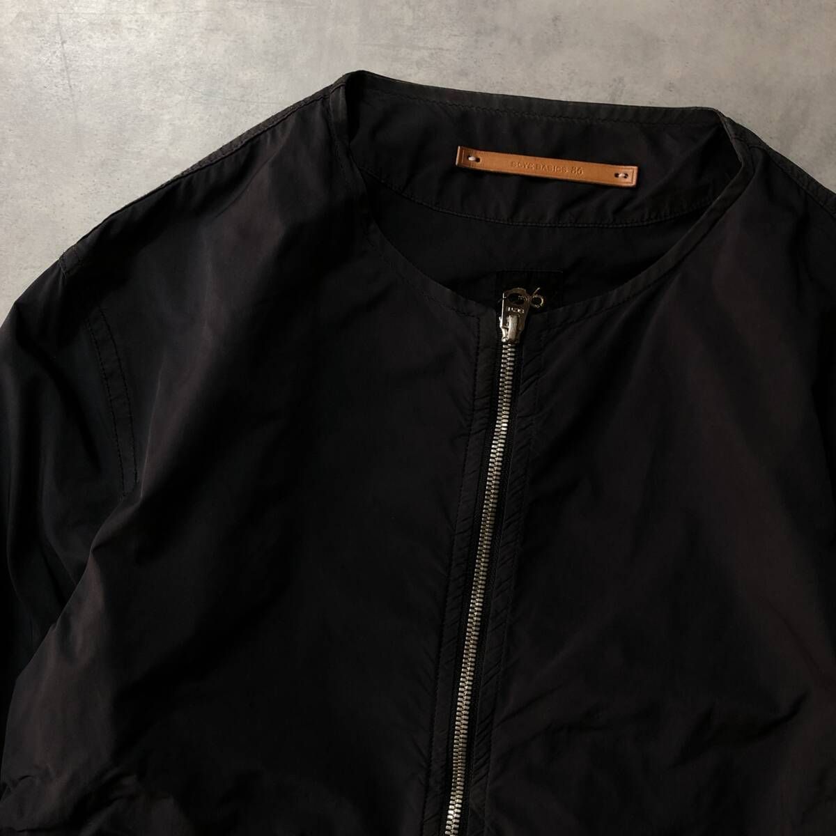 GQ4095 SCYE BASICS N P Light Taffeta Garment Dyed S 黒 サイベーシックス ノー ナイロンジャケット ジップアップブルゾン