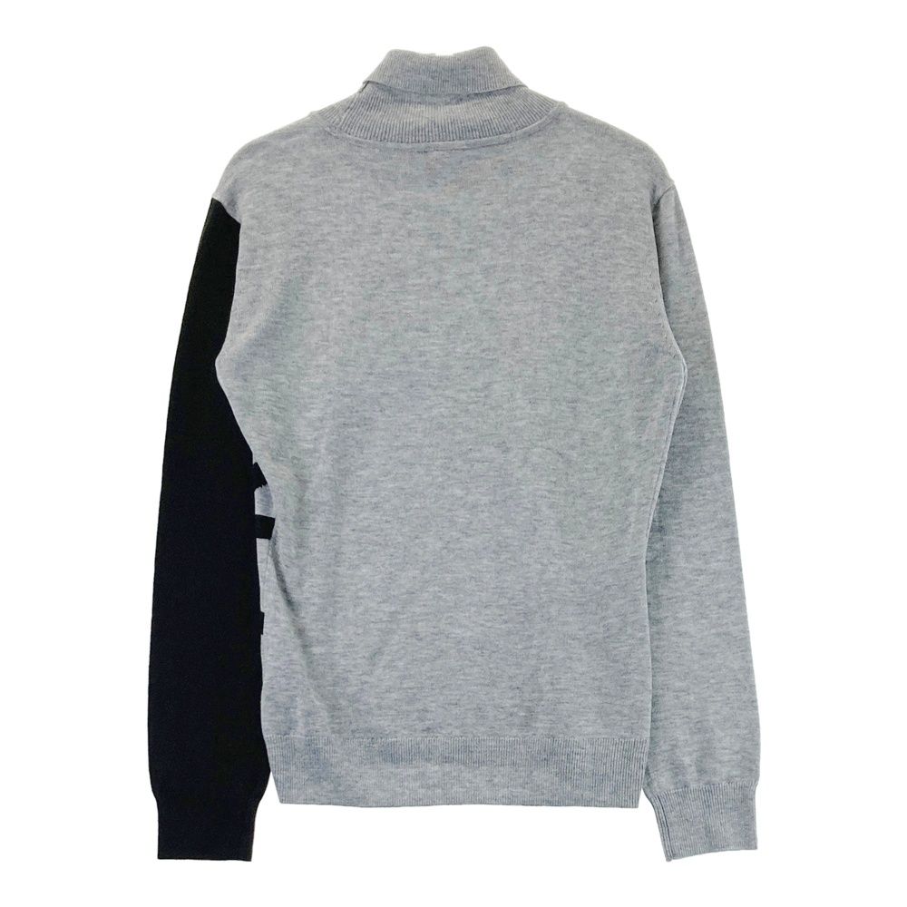 サイズ L GOLF デサントゴルフ タートルネック 長袖 ニットセーター グレー系 ゴルフウェア レディース ストスト