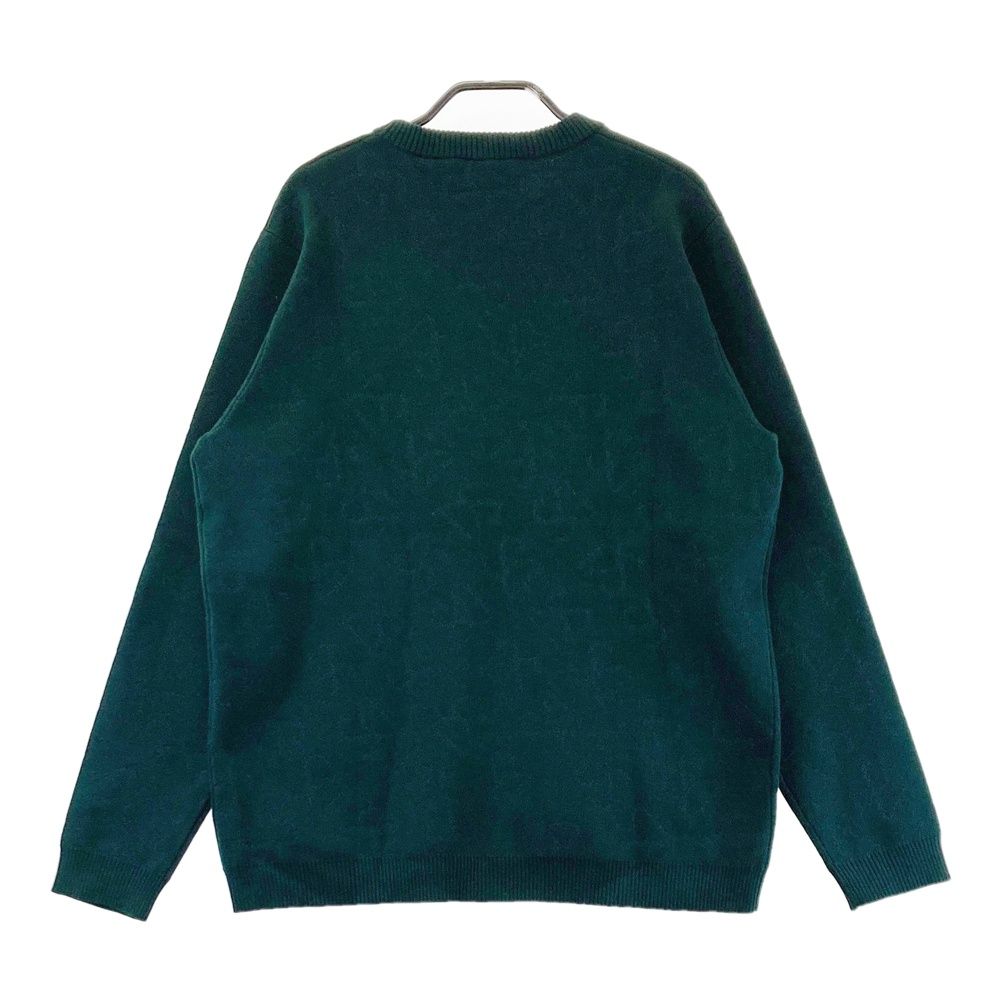 サイズ o GOLF デサントゴルフ 長袖ニットセーター カシミヤ混 総柄 グリーン系 ゴルフウェア メンズ ストスト