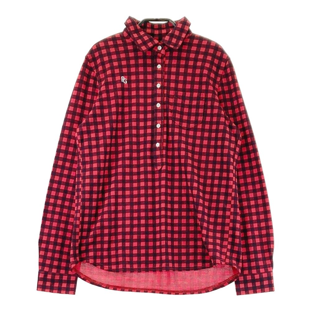 サイズ：2 PEARLY GATES パーリーゲイツ 長袖ポロシャツ ギンガム