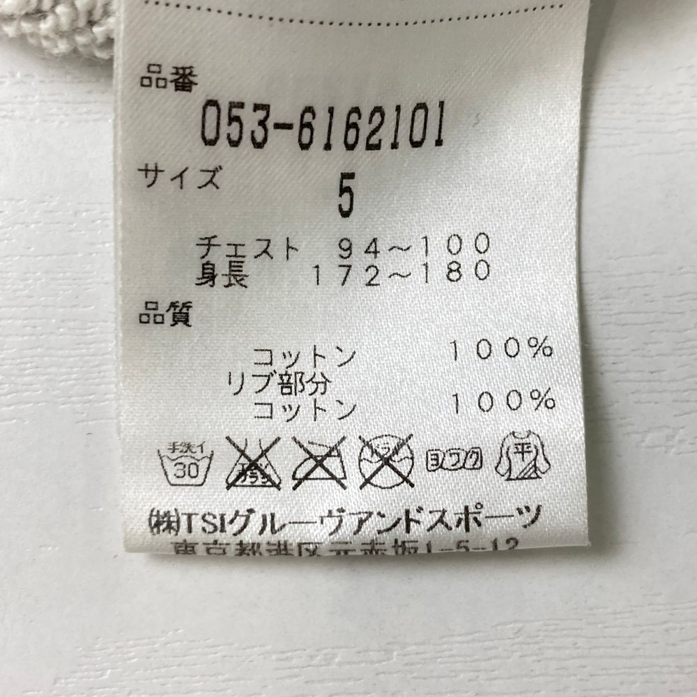 サイズ：5 PEARLY GATES パーリーゲイツ ジップパーカー グレー系