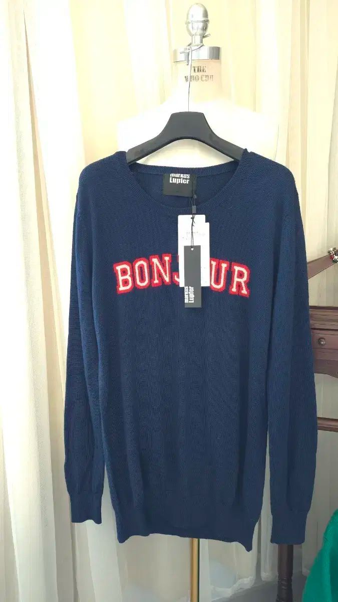 マーカスルーファー MARKUS LUPFER BONJOUR ネイビー ニット S