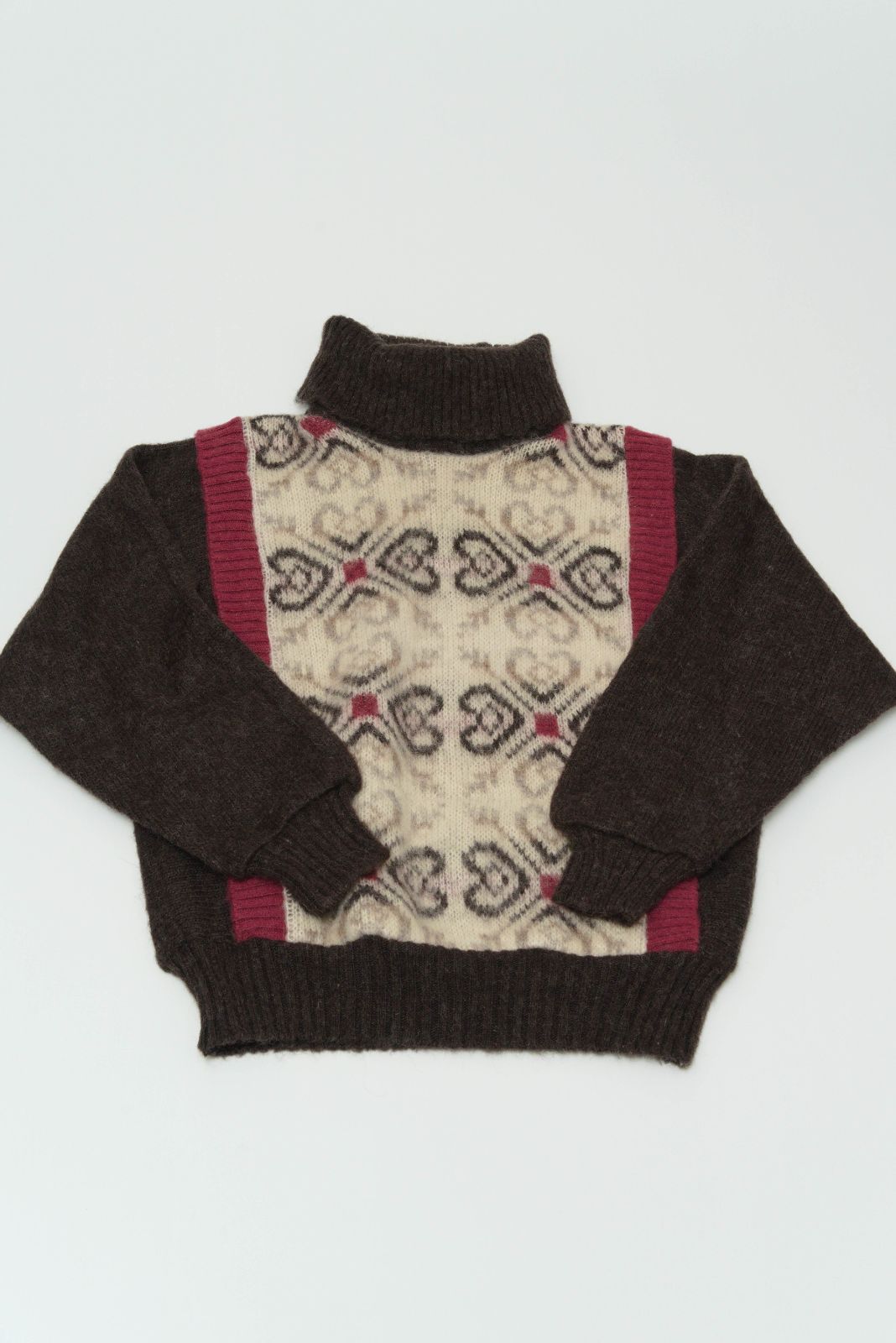ユーロ 古着 Alfoss フェアアイル柄 タートルネック セーター ウール アルフォス