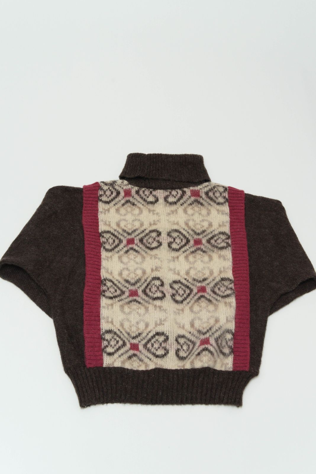 ユーロ 古着 Alfoss フェアアイル柄 タートルネック セーター ウール アルフォス