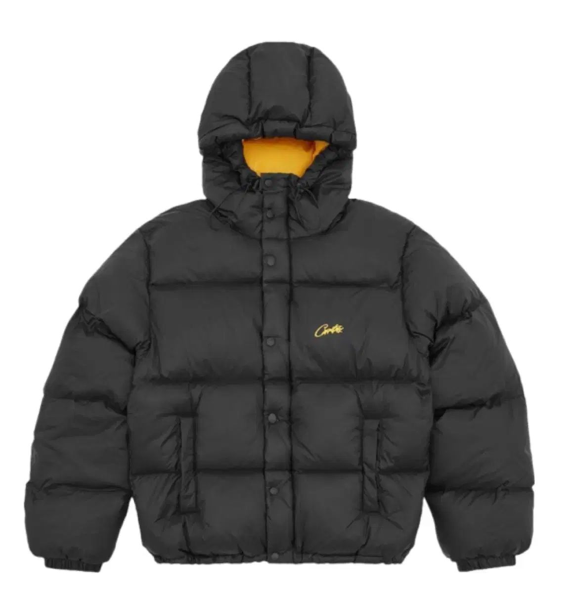 コルテーズ ダウン ボール ジャケット V2 ブラック 黄色