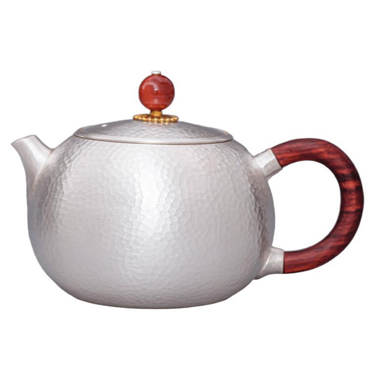 足銀西施壺999銀手作り一枚打西施壺カンフー急須一人お茶二人用お茶ティーポット