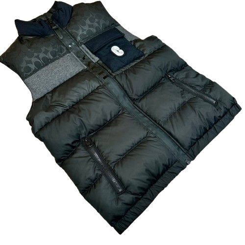 ♪COACH コーチ CG626 シグネチャー ダウンベスト ブラック S COACH