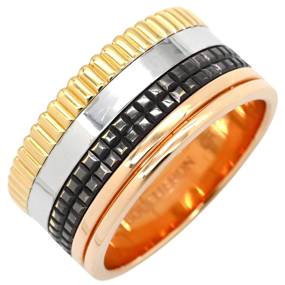 ブシュロン BOUCHERON リング 指輪 キャトル クラシック ラージ K18YG K18PG K18WG ブラウンPVD 4 #T63 JP23 750 18K 23号