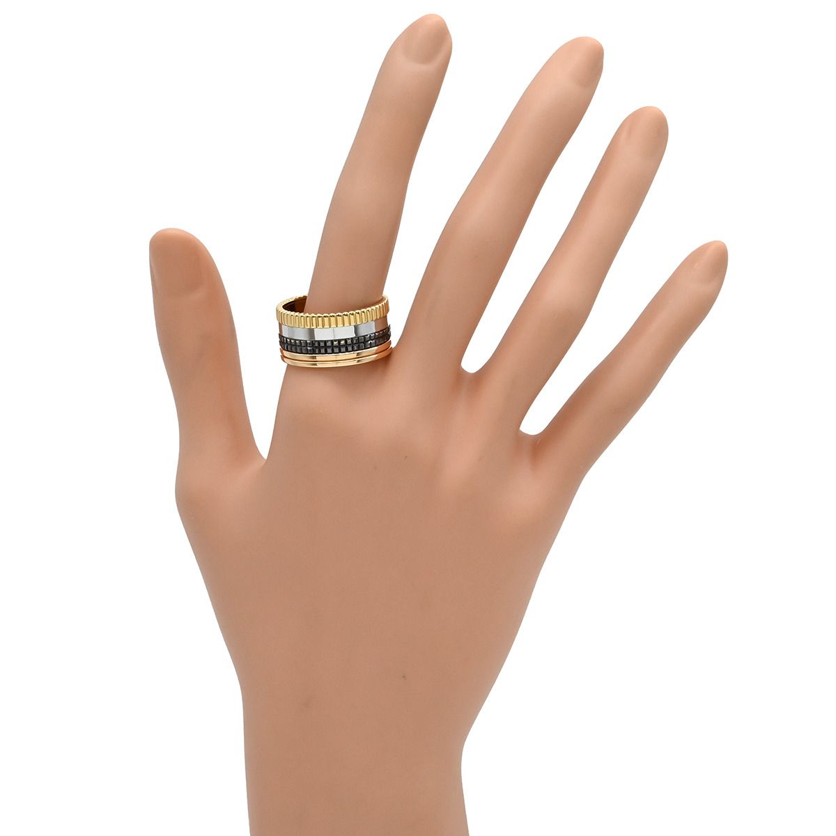 全品送料無料！ ブシュロン BOUCHERON リング 指輪 キャトル クラシック ラージ K18YG K18PG K18WG ブラウンPVD 4 ＃T63 JP23 750 18K 23号 【最安値に挑戦】