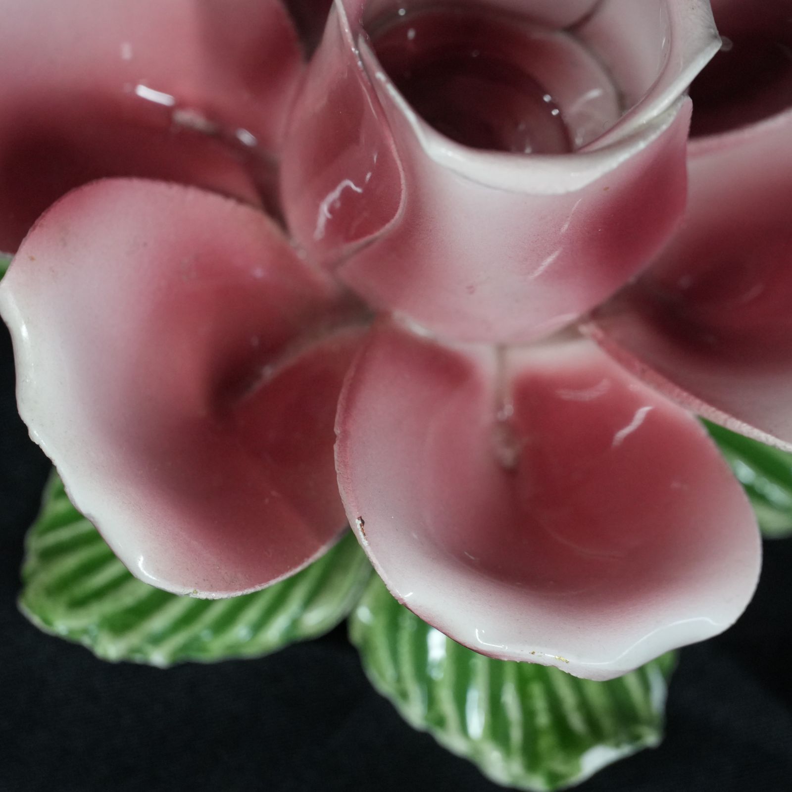 カポディモンテ ヘレンド 陶花 Xmas キャンドルスタンド