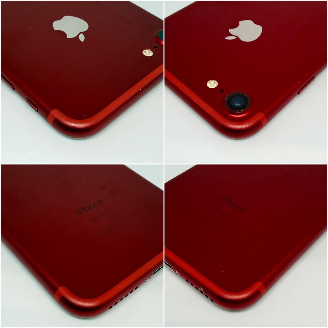 iPhone7 128GB レッド バッテリー100% SIMフリー ガラスフィルム付き