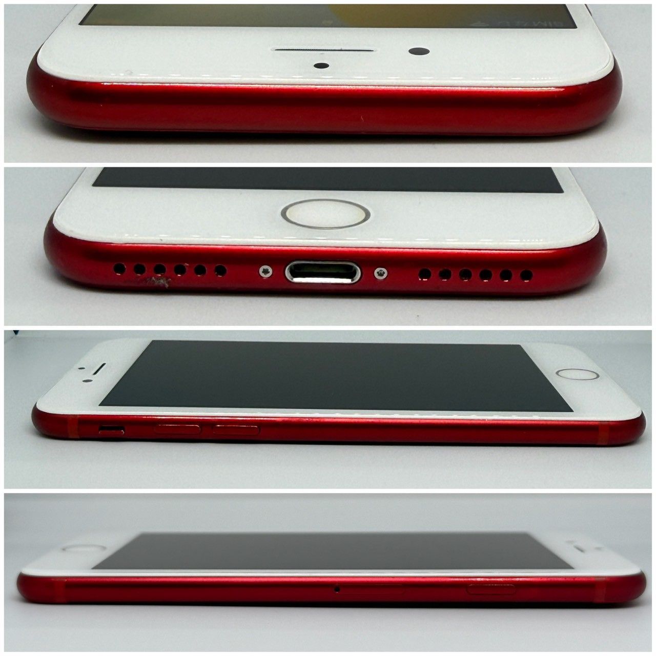 iPhone7 128GB レッド バッテリー100% SIMフリー ガラスフィルム付き