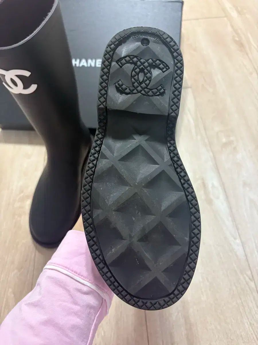  シャネル ブラック レインブーツ 長靴 37 240 その他 ブーツ