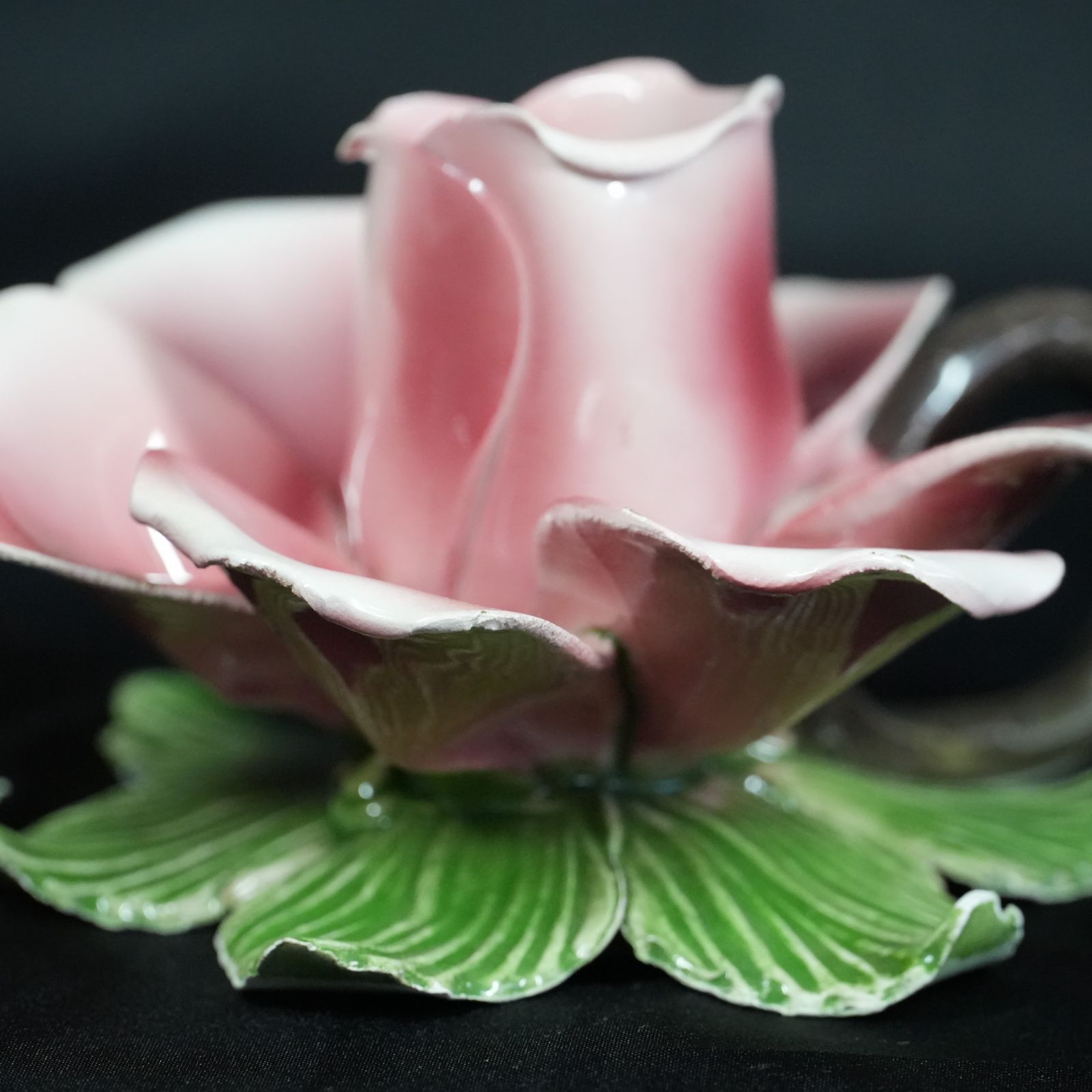 カポディモンテ ヘレンド 陶花 Xmas キャンドルスタンド