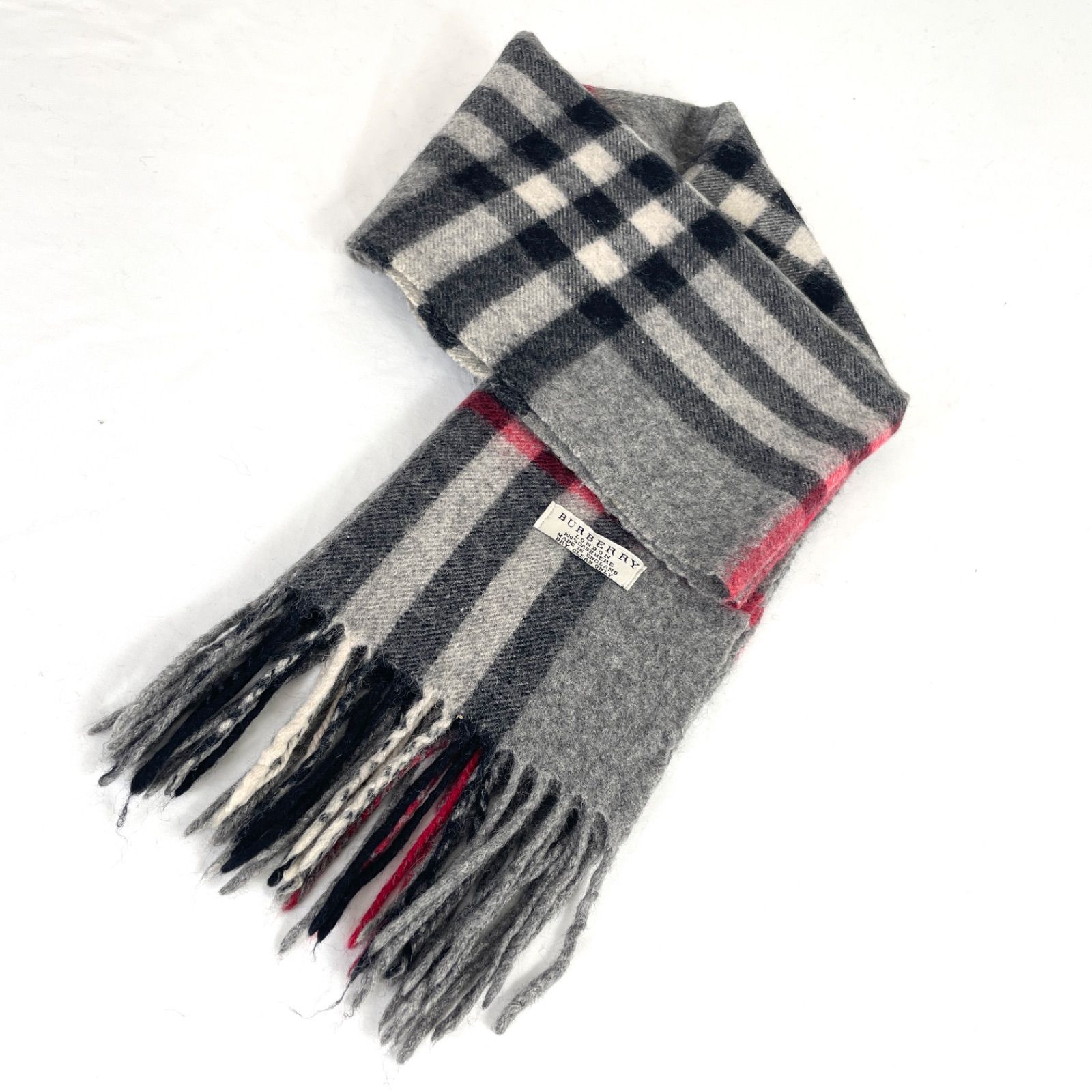 『美品』BURBERRY LONDON バーバリー ロンドン モヘヤ　マフラー t2063 バーバリーロンドン マフラー チェック カシミア100