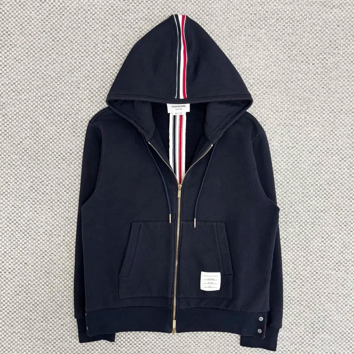 2 トムブラウン 白 3本線 フード ジップアップ
