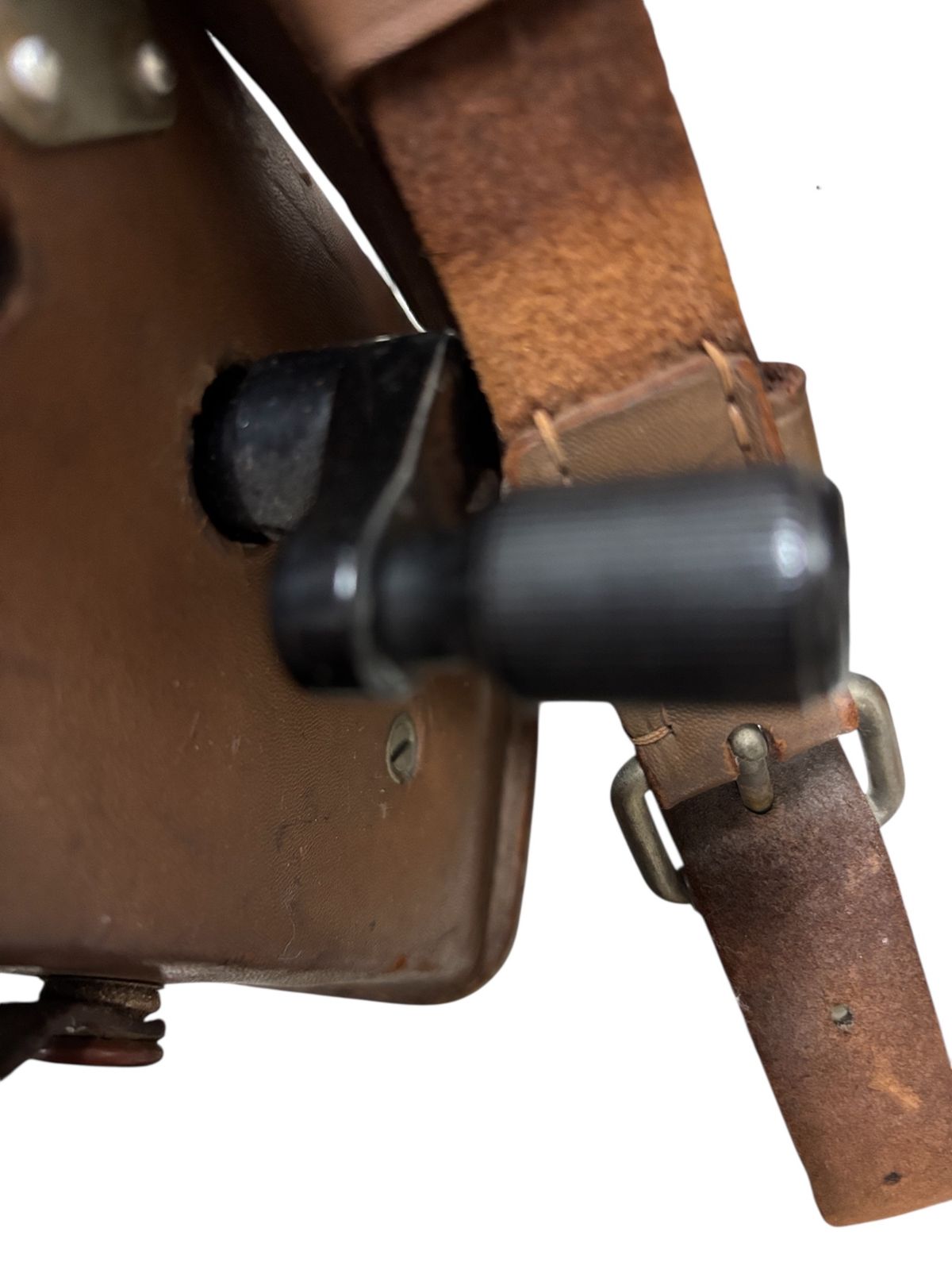 TOSHIBA 革製ケース入り 野戦電話機 ヴィンテージ ディスプレイとして