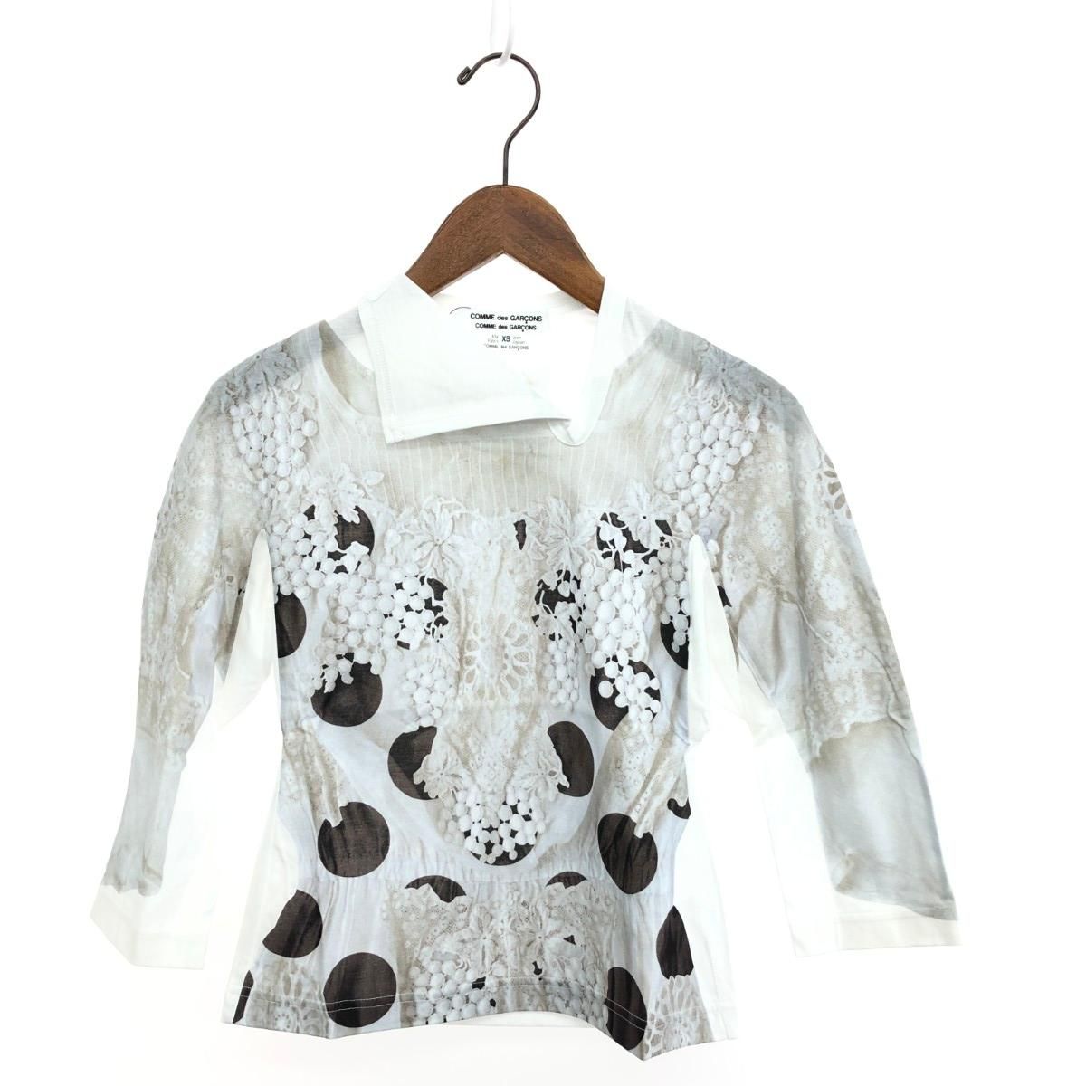 COMME des GARCONS コムデギャルソンコムデギャルソン 七部袖カットソー サイズ:XS AD2017/RA-T001 ホワイト レディース / 241007003105