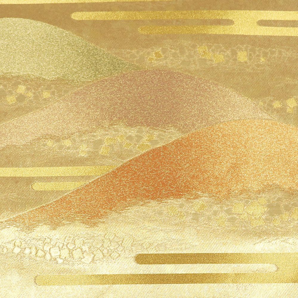  礼装用 袋帯 正絹 金箔 引き箔 遠山 霞文 切金霞 Lサイズ F 8466 レディース シルク ギフト フォーマル 30代 40代 50代 み 袋帯 帯