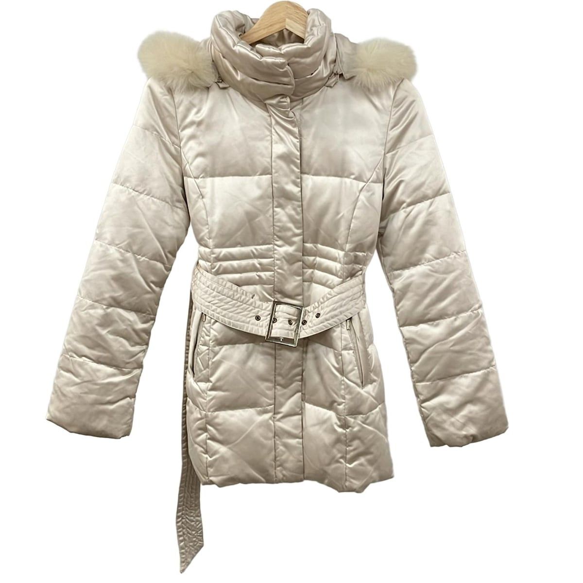 PINKY&DIANNE ベージュファー付きダウンコート Pinky&Dianne(ピンキー&ダイアン) ダウンコート サイズ36 S レディース