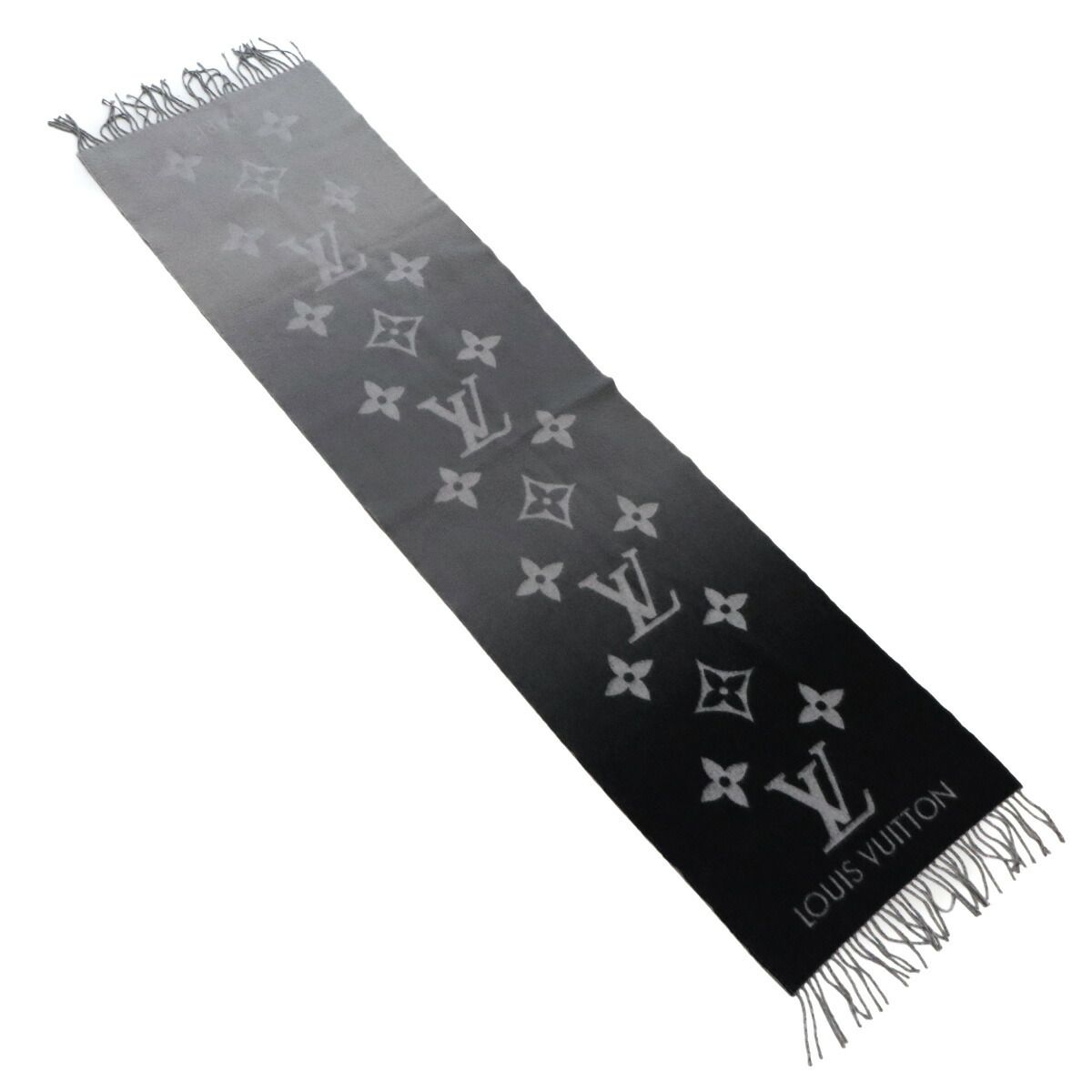 ルイヴィトン　マフラー　エシャルプ　レイキャビック グラディエント グレー ルイ ヴィトン LOUIS VUITTON エシャルプ レイキャビック