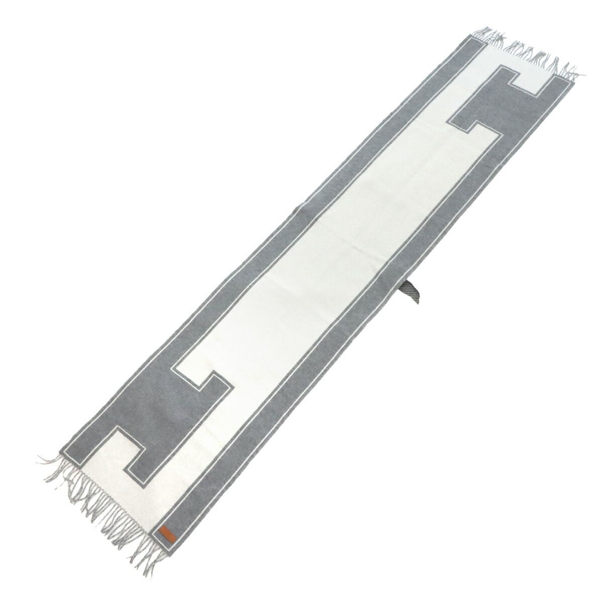 未使用 展示品 エルメス HERMES カザック クレドゥH マフラー カシミヤ