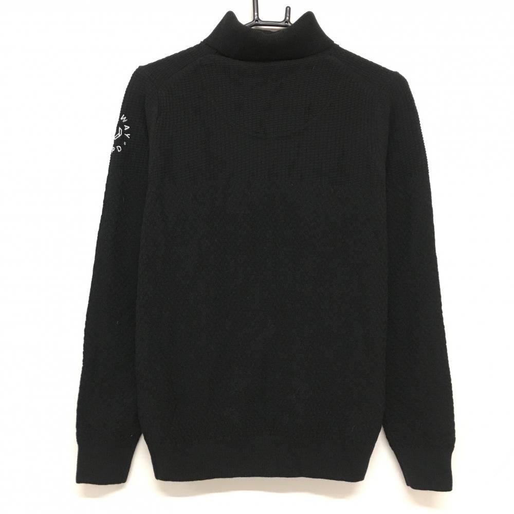 キャロウェイ　ブラック タートルネック セーター 新品　タグ付き 新品】キャロウェイ オンライン タートルネックセーター 黒 ロゴ
