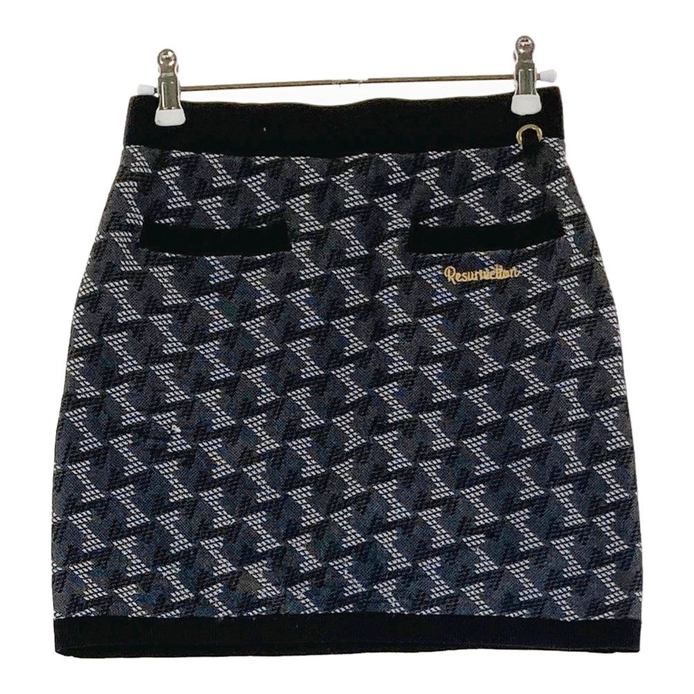 サイズ XS レザレクション インナー付スカート ブラック系 ゴルフウェア レディース ストスト