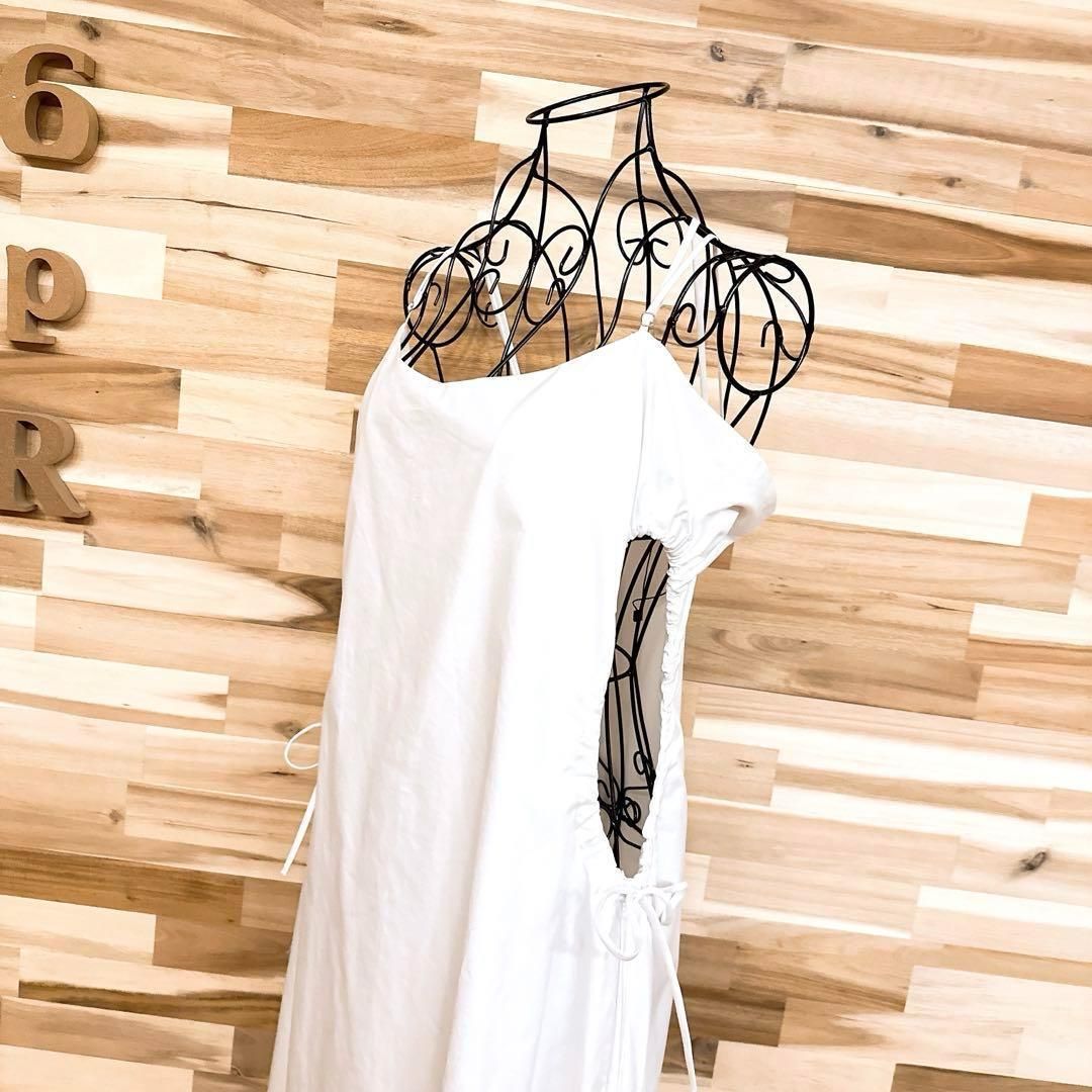 サイズ ザラ カットアウト ロング キャミソール ワンピース XXL 白