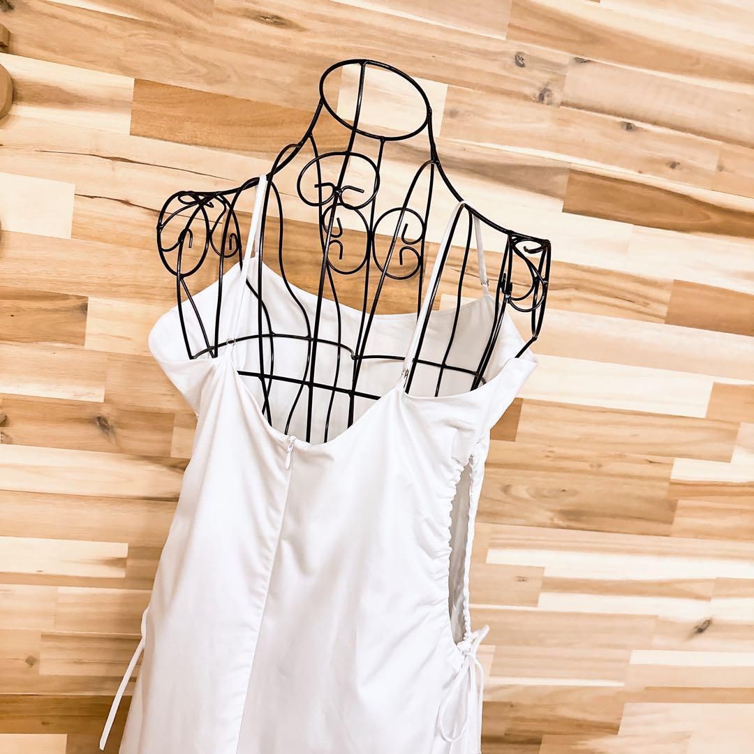  サイズ ザラ カットアウト ロング キャミソール ワンピース XXL 白 キャミワンピース ロングワンピース