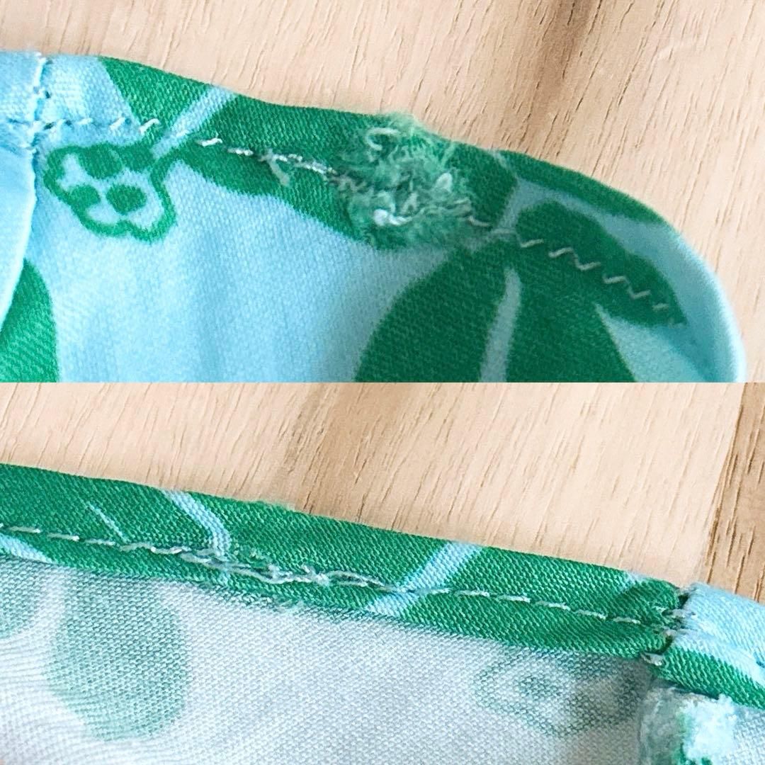  ザラ カットアウト フラワー ロング キャミ ワンピース 花柄 XS 青×緑 キャミワンピース ロングワンピース