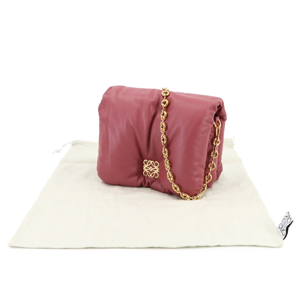 未使用 展示品 ロエベ LOEWE パファー ゴヤ チェーン ショルダー