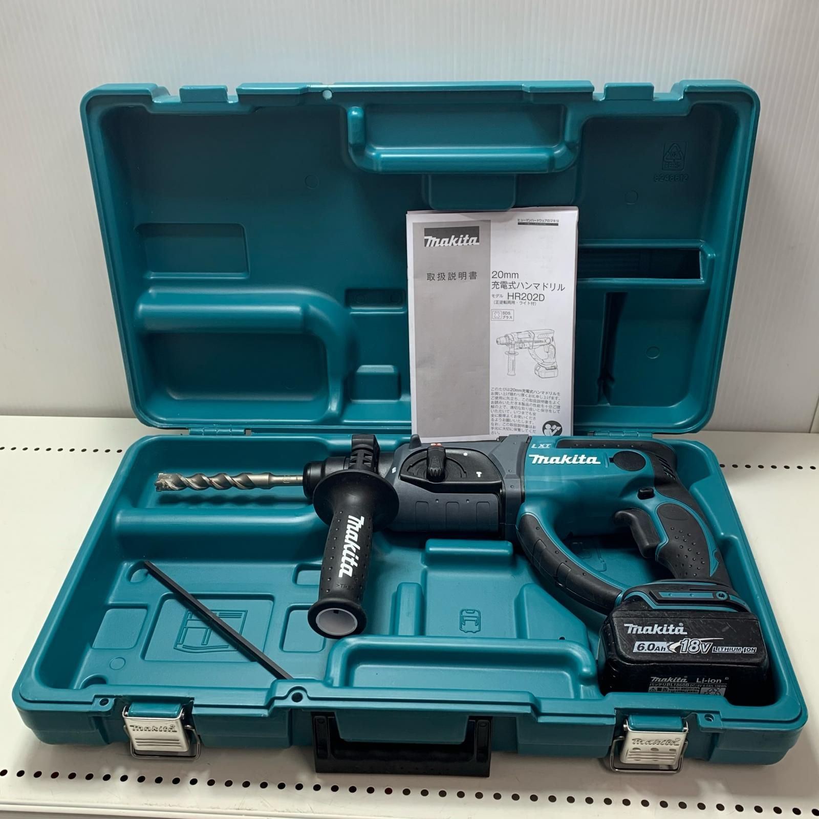 MAKITA マキタ 20 mm 充電式ハンマドリル HR 202 D ブルー
