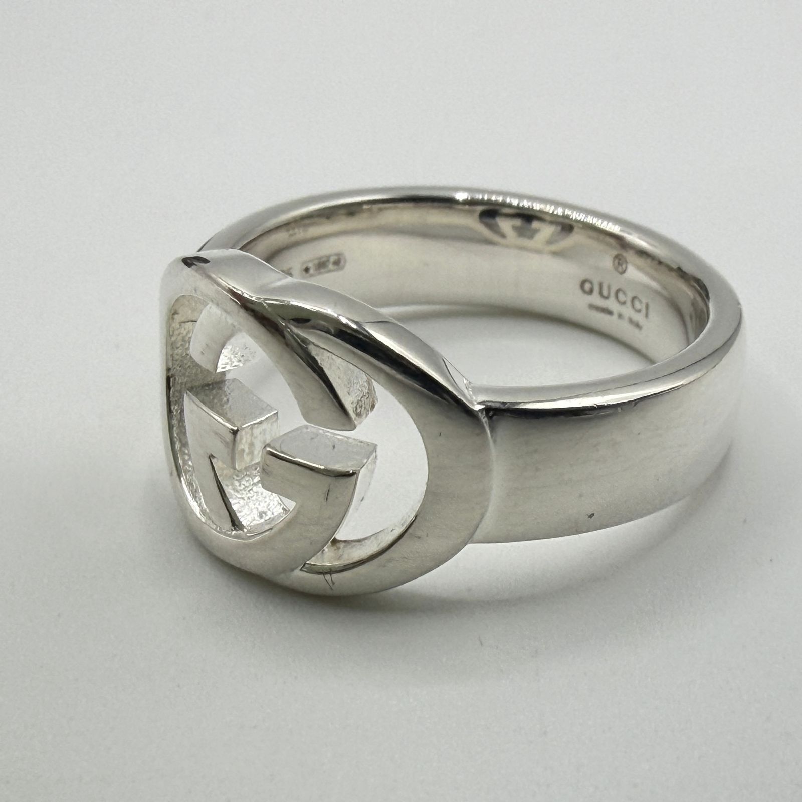 GUCCI インターロッキング Gリング 11号 SV 925 スターリングシルバー グッチ 指輪 質屋 リサイクルマー