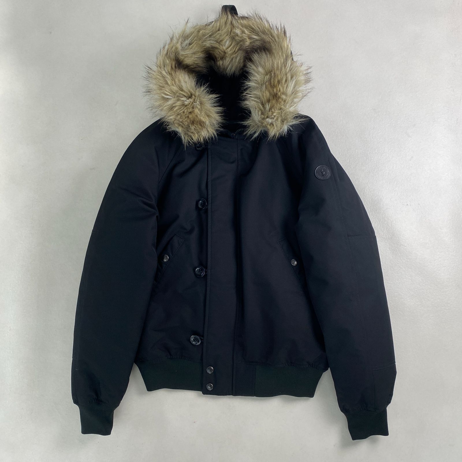 ポロラルフローレン フライトジャケット N-2B 現行 近年 ファー 取り外し ダウンジャケット POLO RALPH LAUREN S M相当