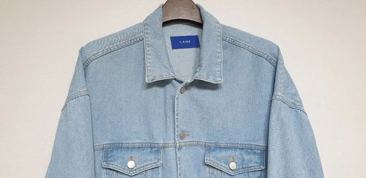 LANE メンズ ライトブルー ショート デニム ダメージ フリンジ クロップド ジャケット F