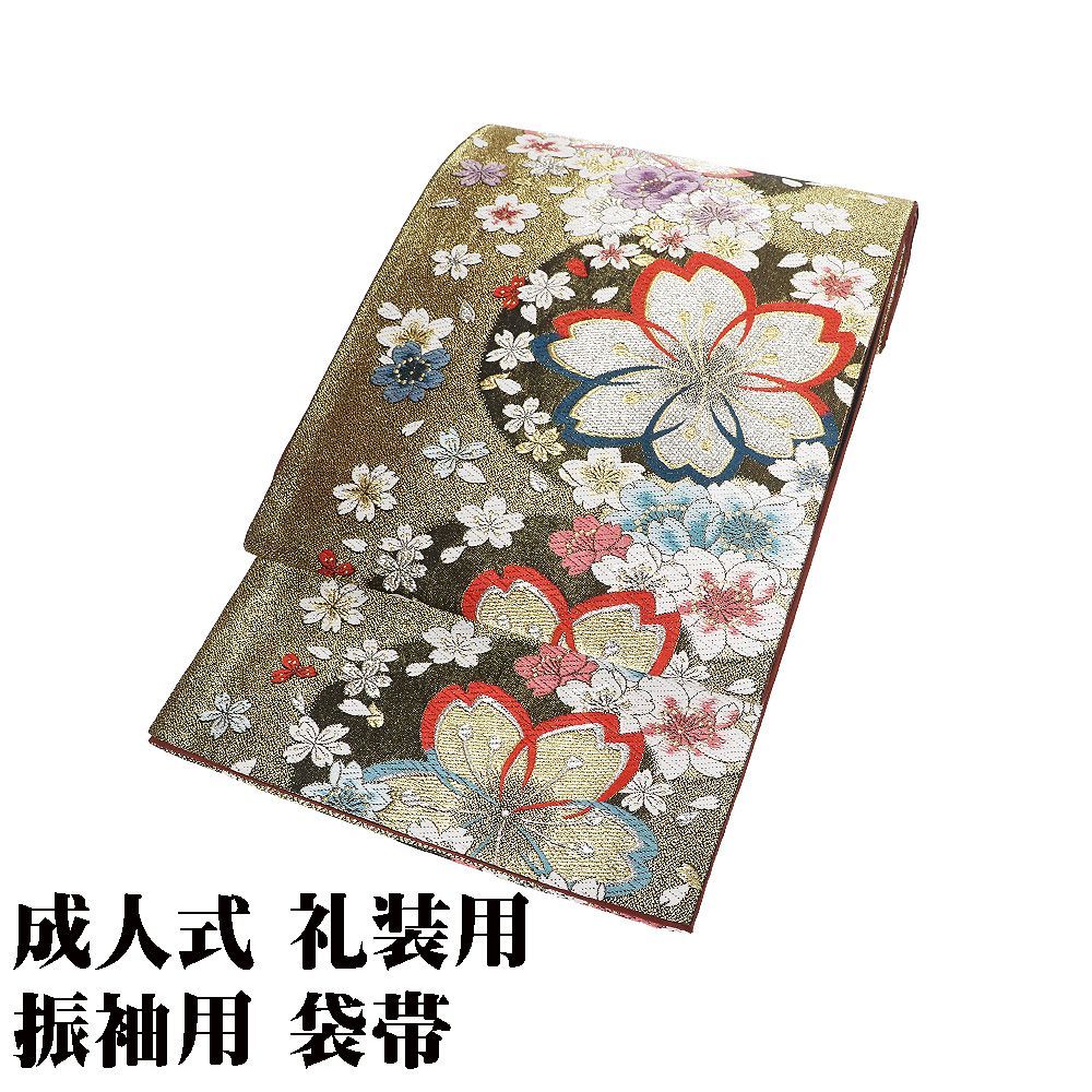 ご成約品 正絹 袋帯 新品未使用 仕立て上がり】切嵌 全通柄 正絹 長尺袋帯 良品 No.5ZH-0364-00の通販