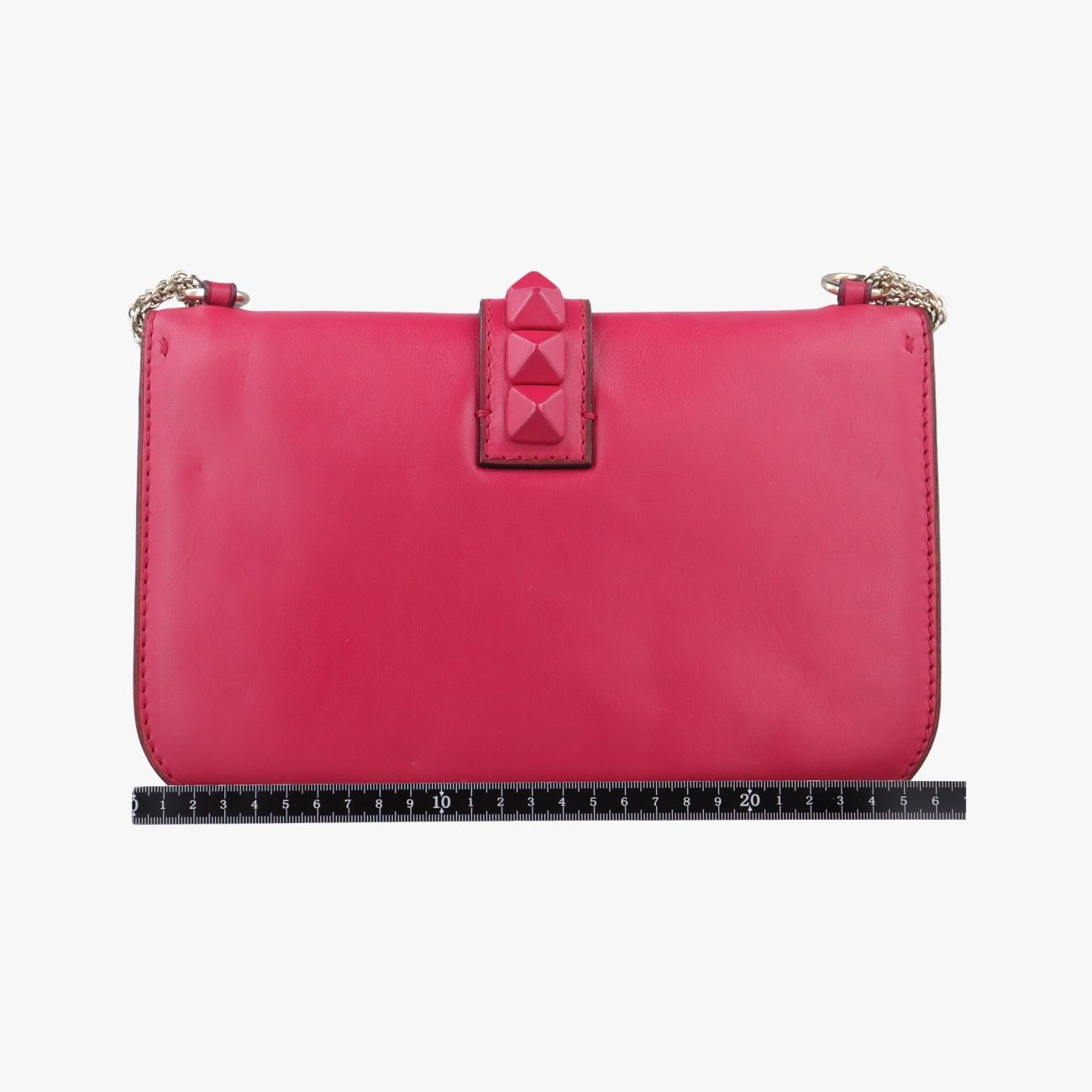 ヴァレンティノValentinoロックスタッズグラムロックミディアムピンクレザーBS-G398VLX3