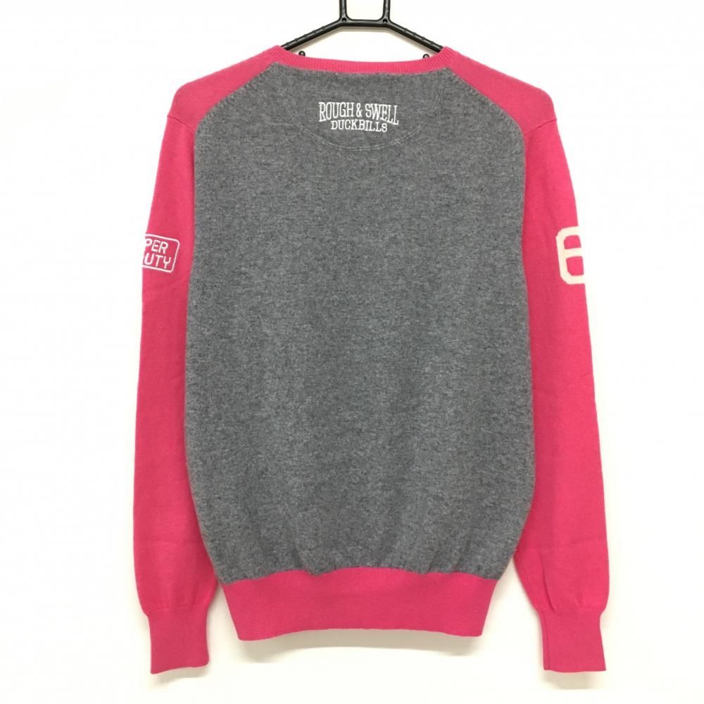 超美品】ラフアンドスウェル セーター ピンク 背面杢グレー カシミヤ