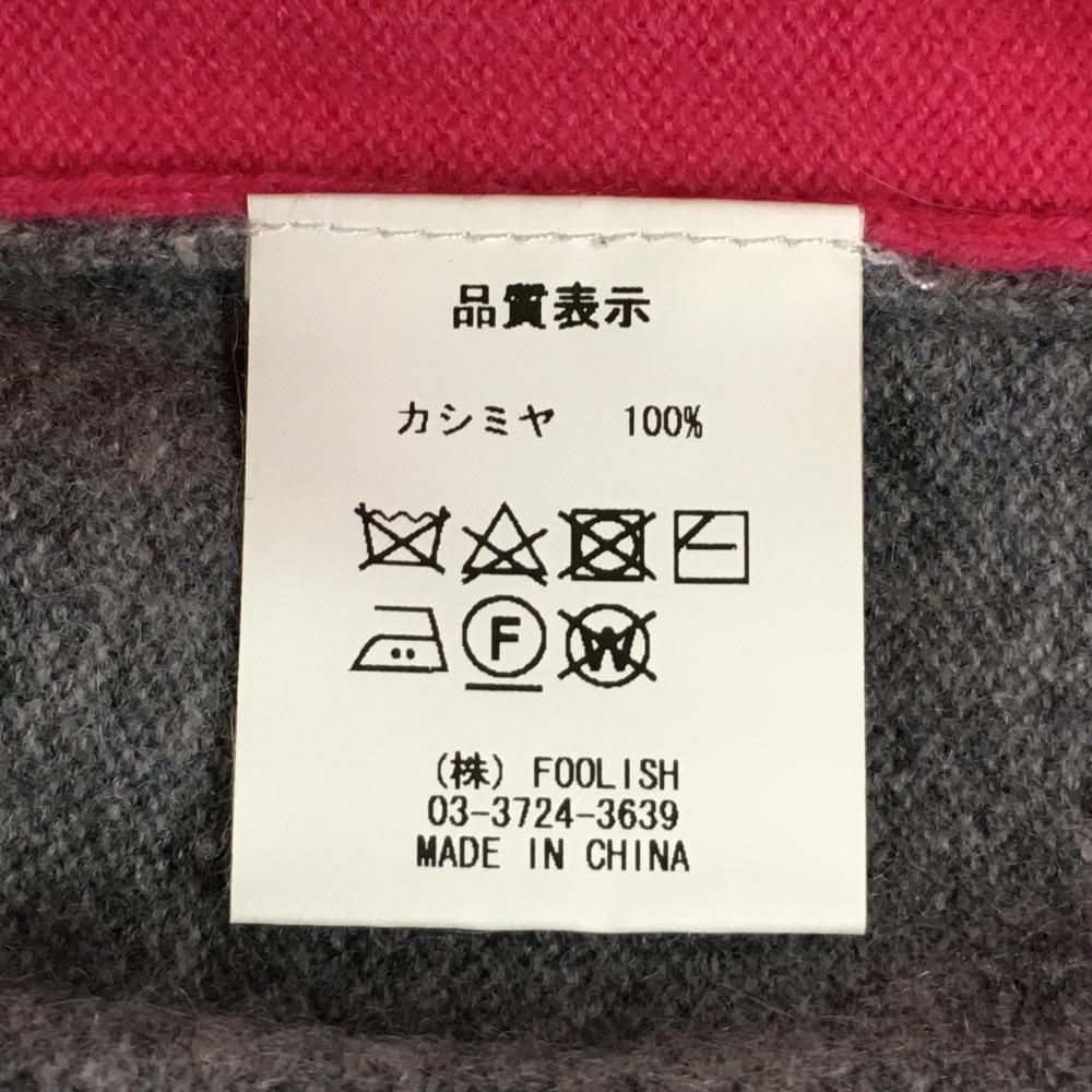 ラフアンドスウェル カシミヤ100% ニット ゴルフウェア ピンク×グレー