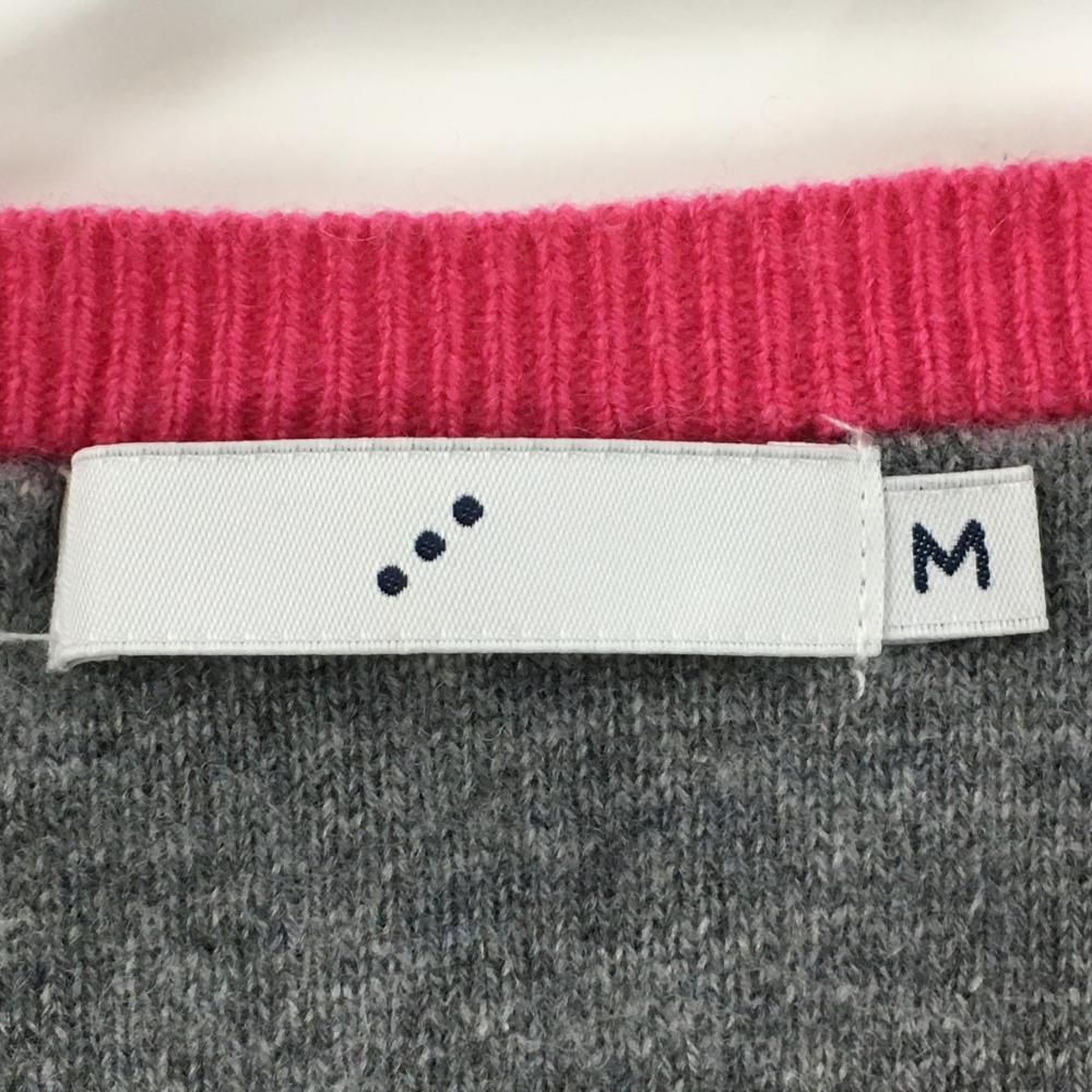 ラフアンドスウェル カシミヤ100% ニット ゴルフウェア ピンク×グレー L