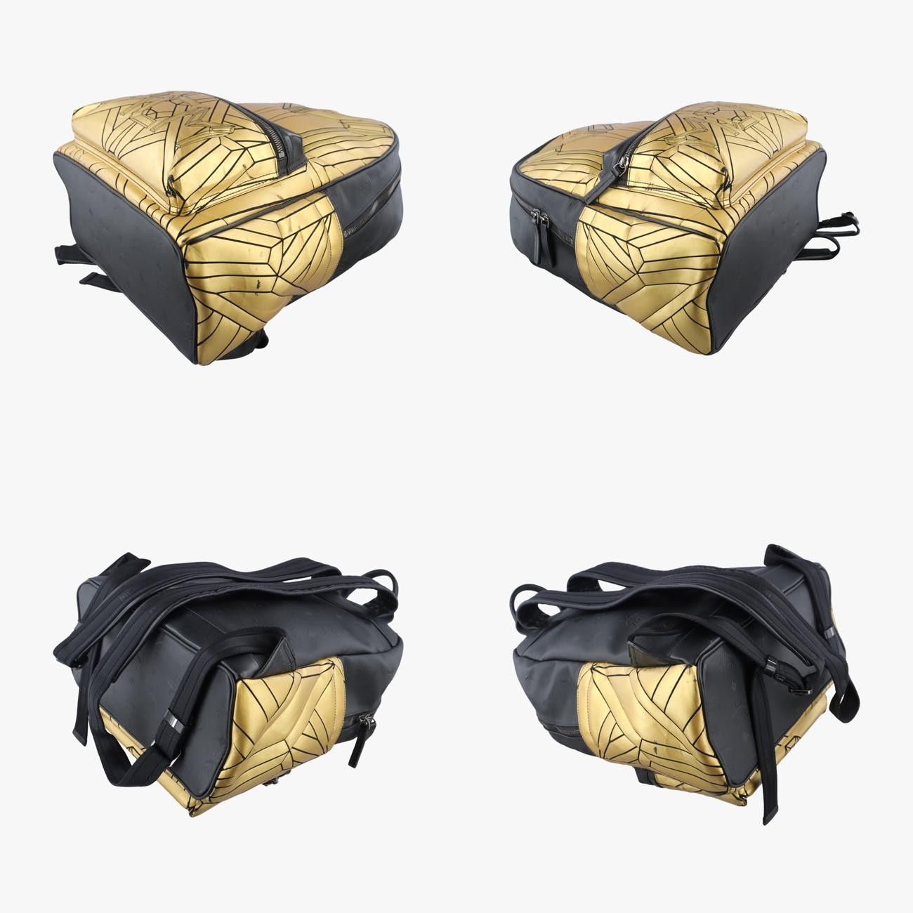 エムシーエムMCMスタークイエロー×ブラックレザー